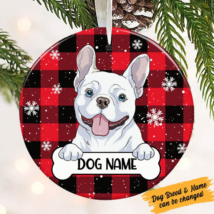 Personalized Christmas Dog Circle Ornament SB301 23O36 1