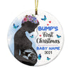 Personalized Baby Ultrasound Christmas Circle Ornament NB42 95O36 1
