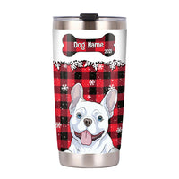 Personalized Christmas Dog Steel Tumbler SB301 23O36 thumb 1