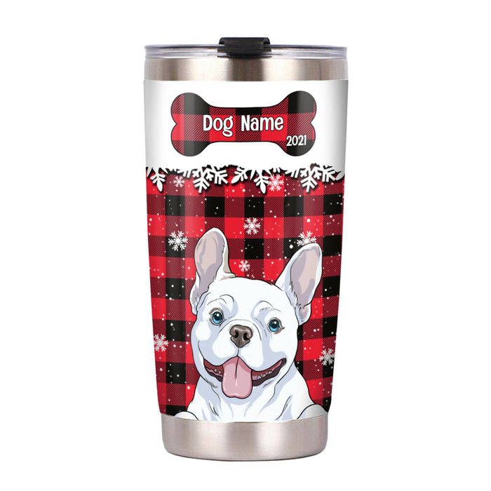 Personalized Christmas Dog Steel Tumbler SB301 23O36 1