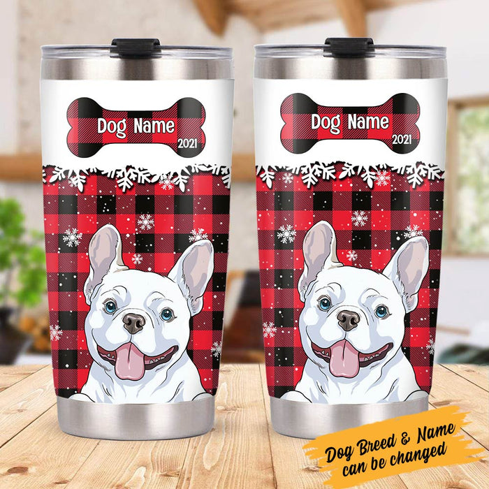 Personalized Christmas Dog Steel Tumbler SB301 23O36 1