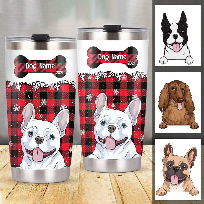 Personalized Christmas Dog Steel Tumbler SB301 23O36 1