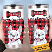 Personalized Christmas Dog Steel Tumbler SB301 23O36 thumb 1