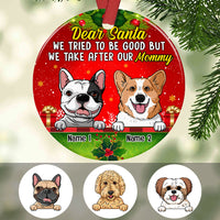 Personalized Dog Christmas Circle Ornament NB83 87O53 thumb 1