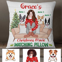 Personalized Dog Christmas Movie Watching Pillow NB42 85O34 thumb 1