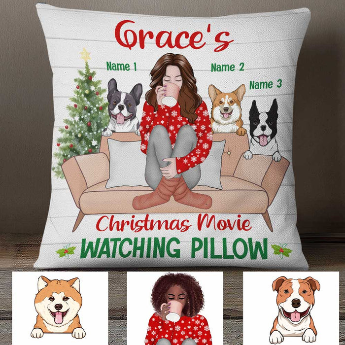 Dog christmas pillow best sale