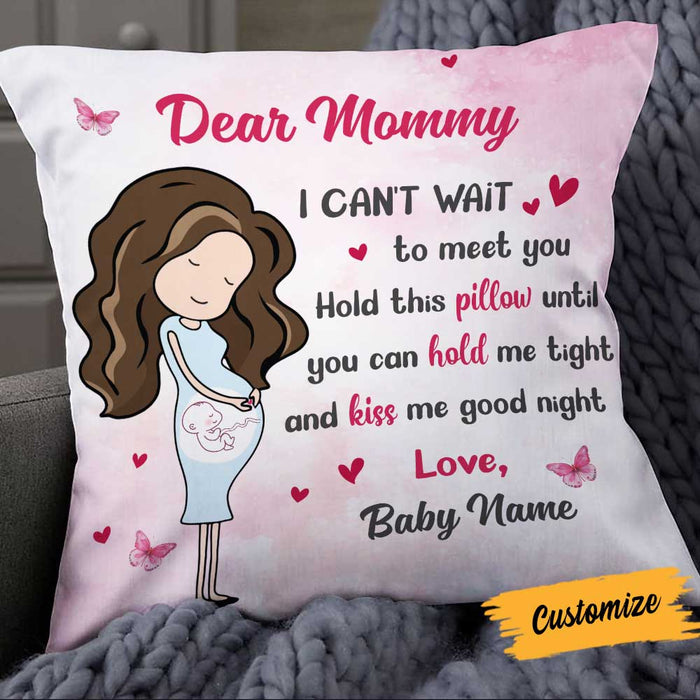 Personalized Baby Bump Christmas Pillow NB83 30O58 1