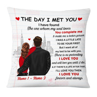 Personalized Couple The Day I Met You Pillow NB42 26O53 thumb 1