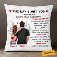 Personalized Couple The Day I Met You Pillow NB42 26O53 thumb 1