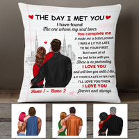 Personalized Couple The Day I Met You Pillow NB42 26O53 thumb 1