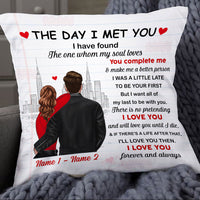 Personalized Couple The Day I Met You Pillow NB42 26O53 thumb 1