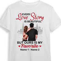 Personalized Couple Love Story T Shirt NB41 30O53 thumb 1