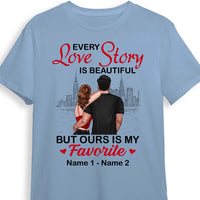 Personalized Couple Love Story T Shirt NB41 30O53 thumb 1