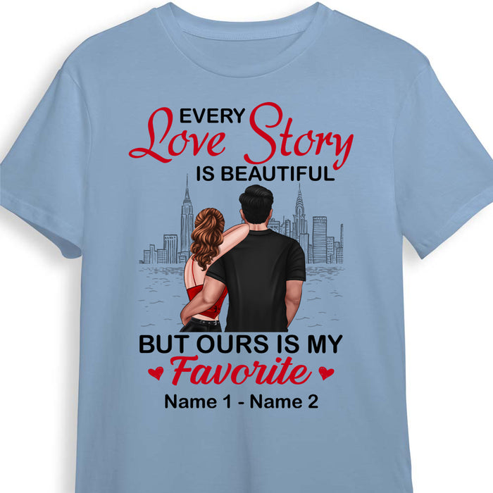 Personalized Couple Love Story T Shirt NB41 30O53 1