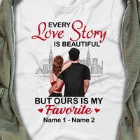 Personalized Couple Love Story T Shirt NB41 30O53 thumb 1