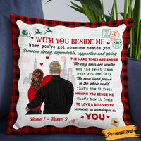 Personalized Christmas Couple With You Beside Me Pillow NB51 23O36 thumb 1