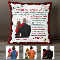Personalized Christmas Couple With You Beside Me Pillow NB51 23O36 thumb 1