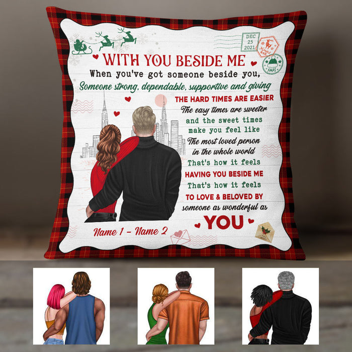 Personalized Christmas Couple With You Beside Me Pillow NB51 23O36 1