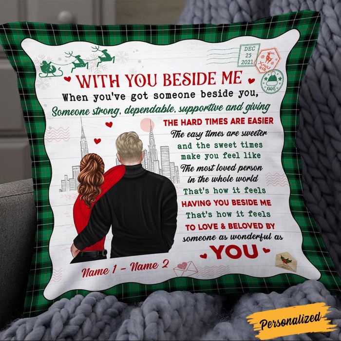 Personalized Christmas Couple With You Beside Me Pillow NB51 23O36 1