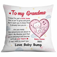 Personalized Baby Bump To Grandma Christmas Pillow NB52 23O34 thumb 1