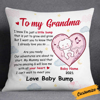Personalized Baby Bump To Grandma Christmas Pillow NB52 23O34 thumb 1
