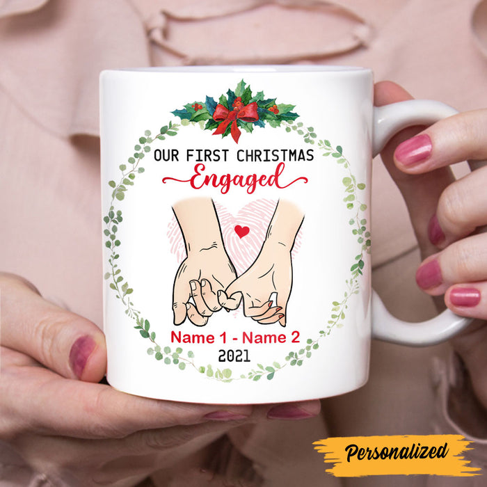 Personalized Couple Christmas Engaged Married Mug OB293 81O47 1