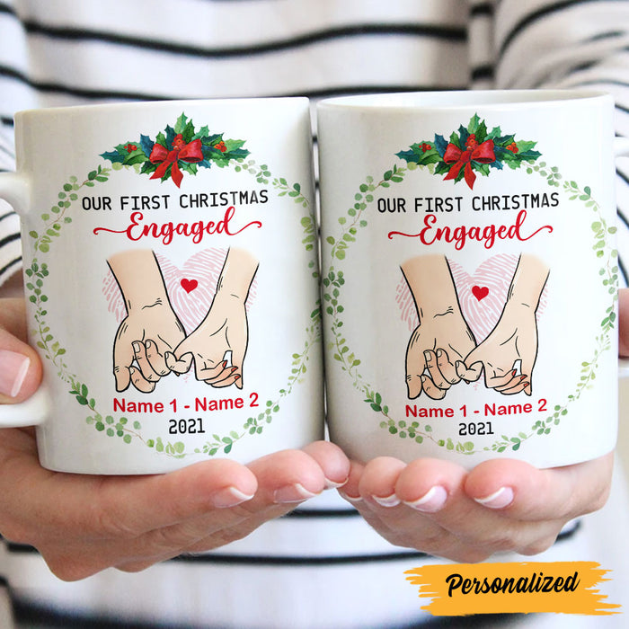 Personalized Couple Christmas Engaged Married Mug OB293 81O47 1
