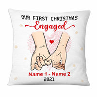 Personalized Couple First Christmas Engaged Married Canvas Pillow OB293 81O47 thumb 1