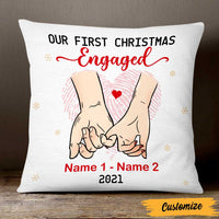 Personalized Couple First Christmas Engaged Married Canvas Pillow OB293 81O47 thumb 1