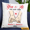 Personalized Couple First Christmas Engaged Married Canvas Pillow OB293 81O47 1