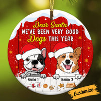Personalized Dog Christmas Circle Ornament NB64 87O53 thumb 1