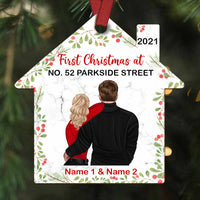Personalized Couple First Christmas House Ornament NB43 30O58 thumb 1