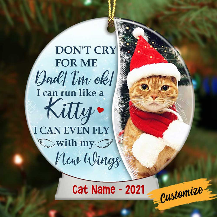 Personalized Memo Dog Cat Photo Snow Globe Ornament NB52 95O34 1