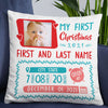 Personalized Baby Birth Announcement Photo Christmas Pillow NB41 24O32 1
