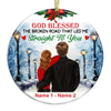 Personalized Couple Husband Wife God Blessed Circle Ornament NB48 81O47 1