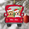 Personalized Dog Christmas Red Truck Ornament NB410 81O34 1