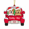 Personalized Dog Christmas Red Car Ornament NB49 81O34 1