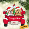 Personalized Dog Christmas Red Car Ornament NB49 81O34 1