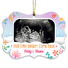 Personalized Baby Bump Sonogram Christmas Benelux Ornament NB51 24O32 thumb 1