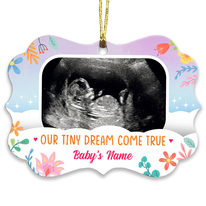 Personalized Baby Bump Sonogram Christmas Benelux Ornament NB51 24O32 1