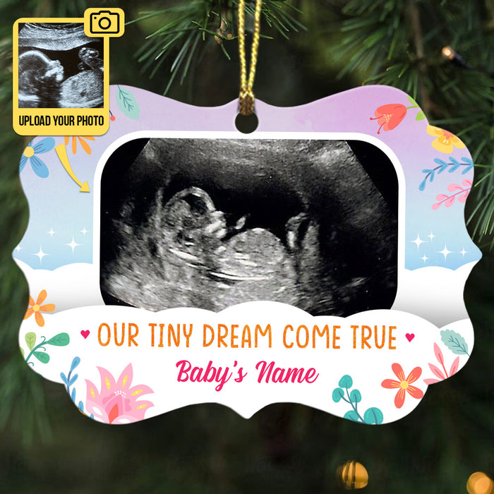 Personalized Baby Bump Sonogram Christmas Benelux Ornament NB51 24O32 1