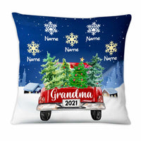 Personalized Grandma Red Truck Christmas Pillow SB172 95O47 thumb 1