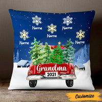 Personalized Grandma Red Truck Christmas Pillow SB172 95O47 thumb 1