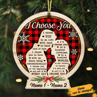 Personalized Couple Christmas Snow Globe Ornament NB82 87O53 thumb 1