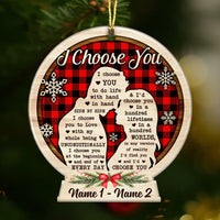 Personalized Couple Christmas Snow Globe Ornament NB82 87O53 thumb 1