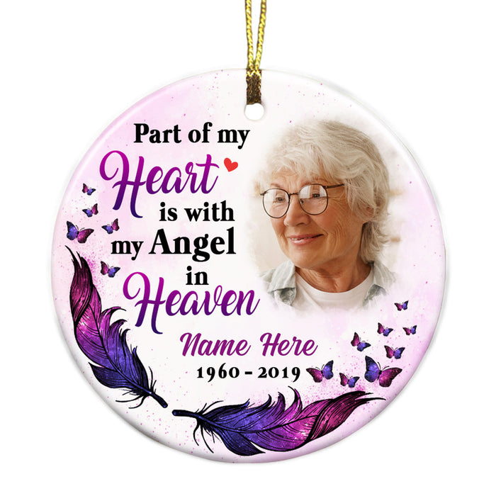Personalized Memo Heaven Christmas Circle Ornament NB51 95O36 1