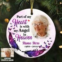 Personalized Memo Heaven Christmas Circle Ornament NB51 95O36 thumb 1
