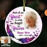Personalized Memo Heaven Christmas Circle Ornament NB51 95O36 thumb 1