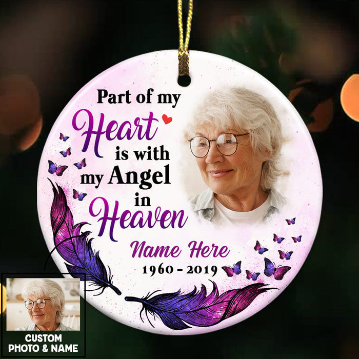 Personalized Memo Heaven Christmas Circle Ornament NB51 95O36 1