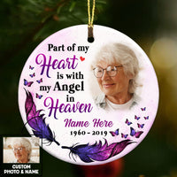 Personalized Memo Heaven Christmas Circle Ornament NB51 95O36 thumb 1